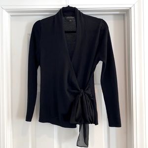 Ann Taylor wrap sweater with side bow